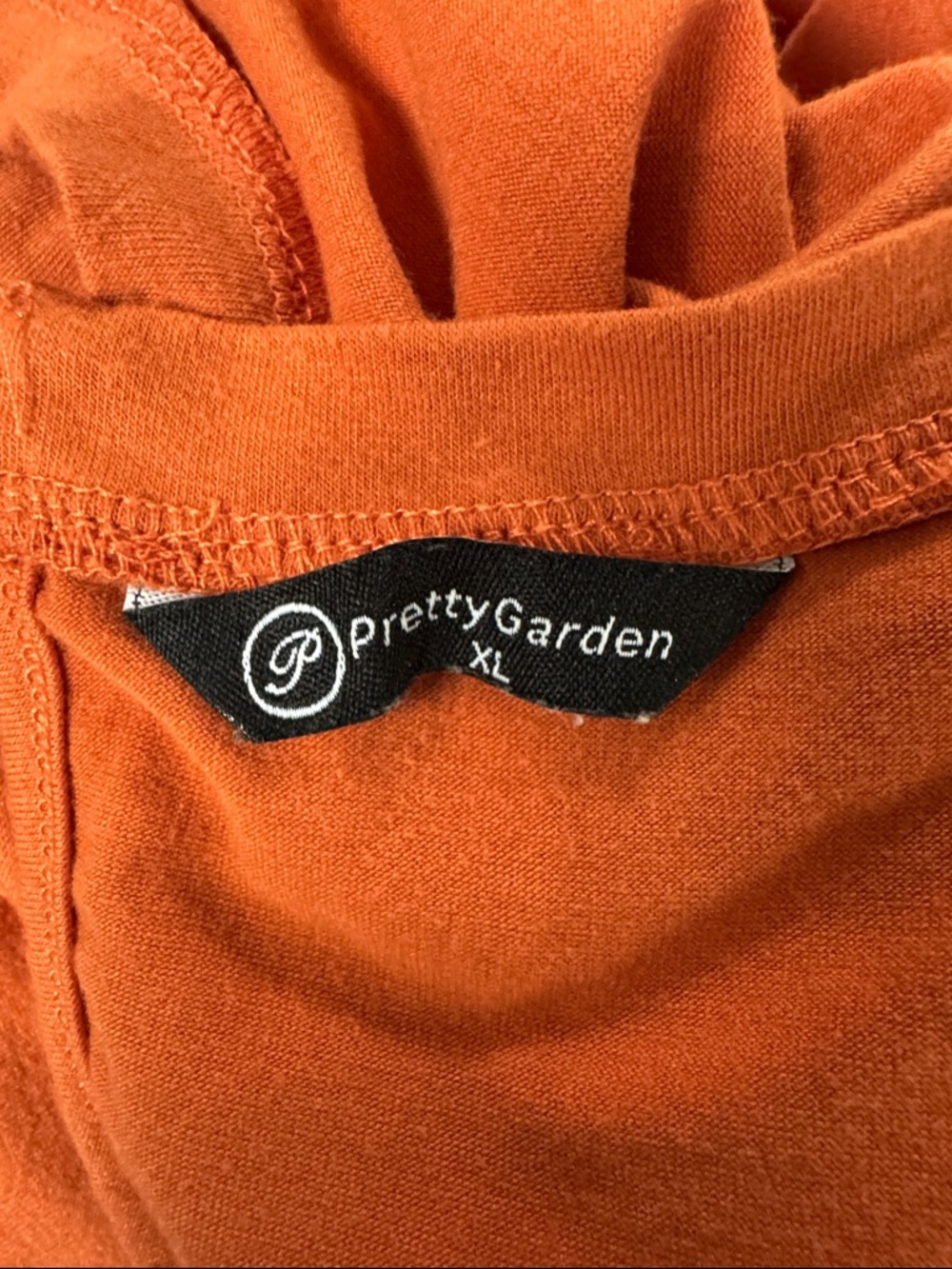 Off-Shoulder Rust Drawstring Jumpsuit - Picture 5 of 7